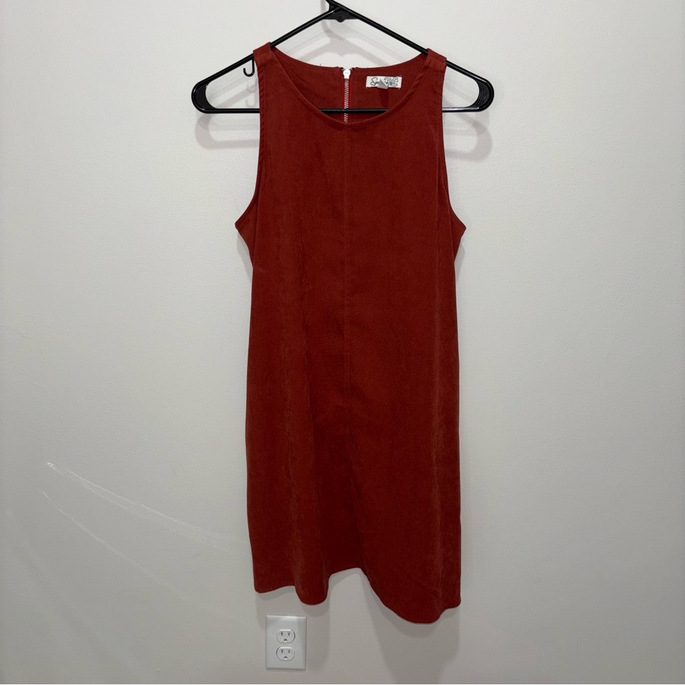 Speechless Sleeveless Rust Mini Dress Polyester